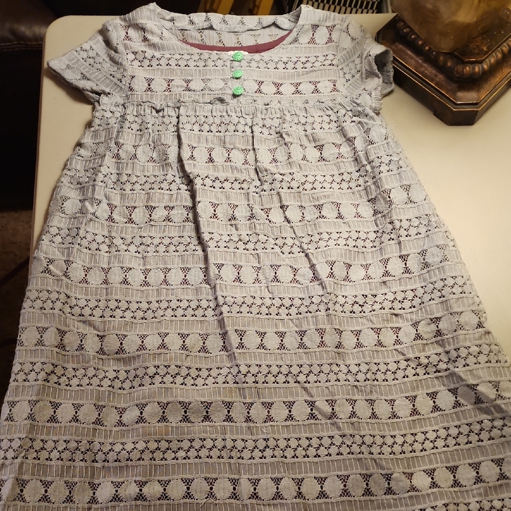 Matilda Jane White and Green Casual Kids Dress